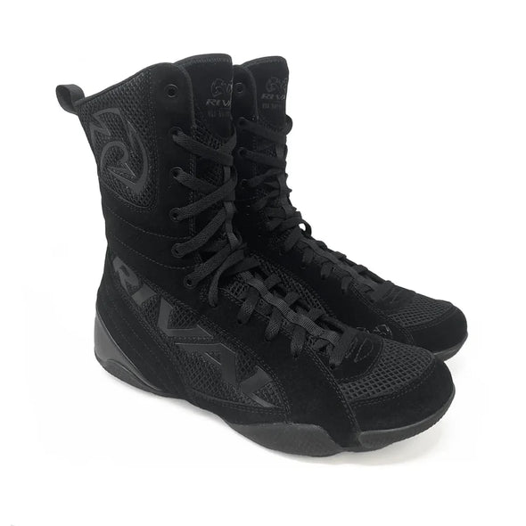 Rival RSX-Guerrero 03 high-top boxing boots with suede or PU upper, breathable mesh sides, and durable rubber outsole for optimal performance in the ring.