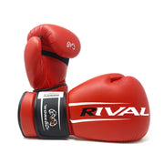 Red boxing gloves with 'Rival' branding on a white background