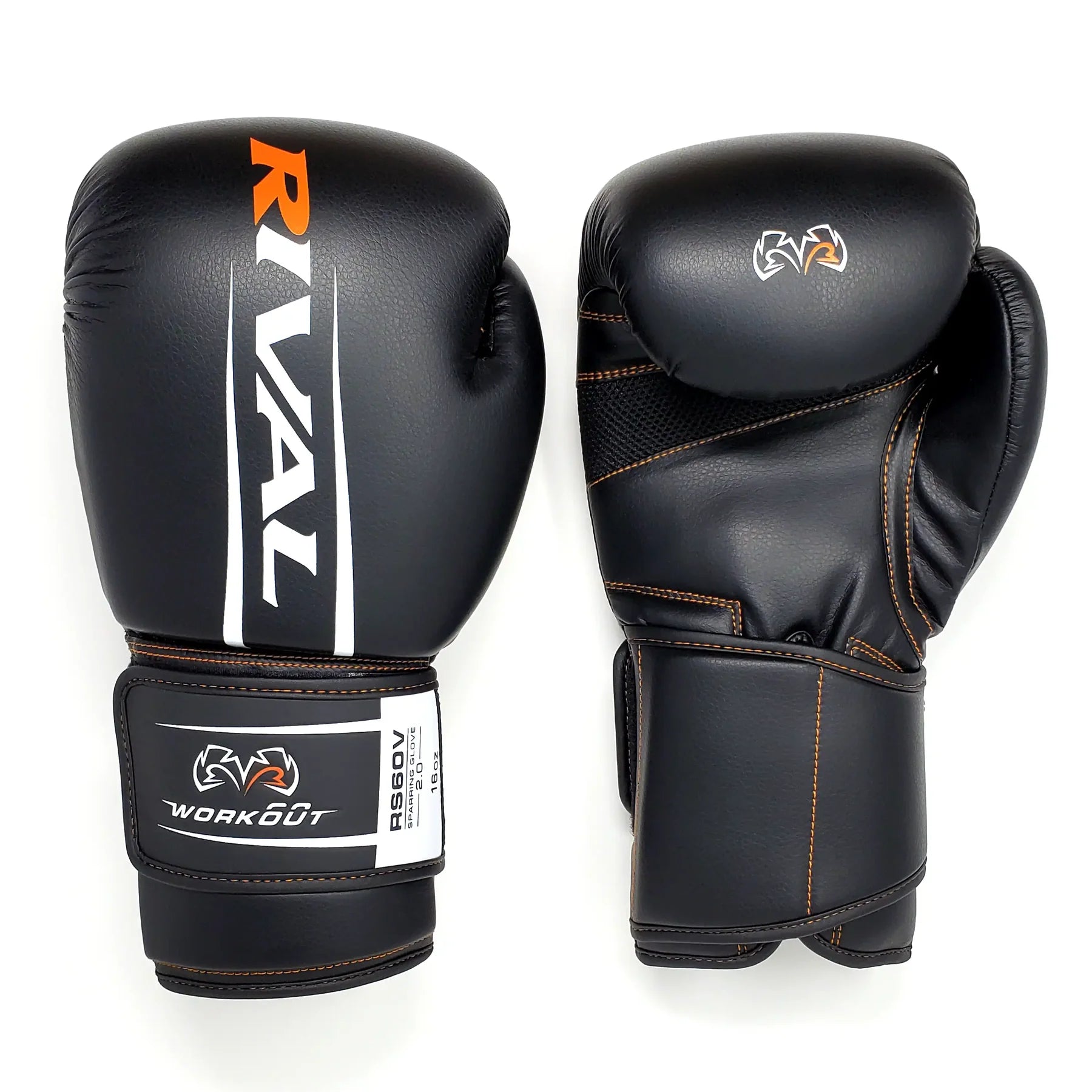 Black boxing gloves with 'Rival' branding on a white background