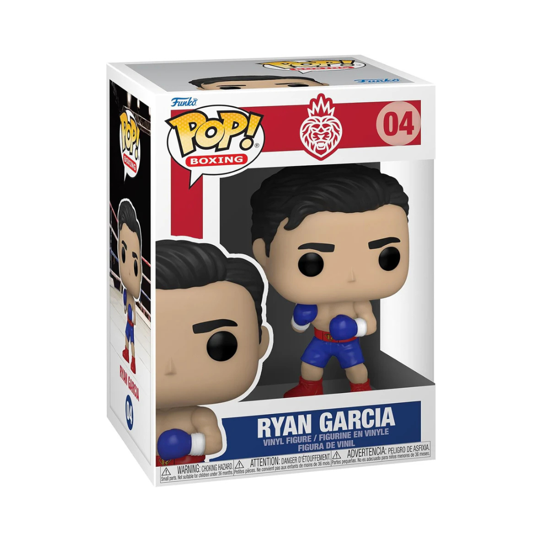 Funko Pop! vinyl figure packaging for Ryan Garcia with boxing-themed design.