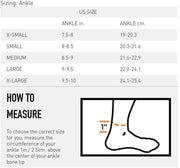 Shock Doctor ankle sleeve with adjustable compression wrap providing moderate support for ankle injuries