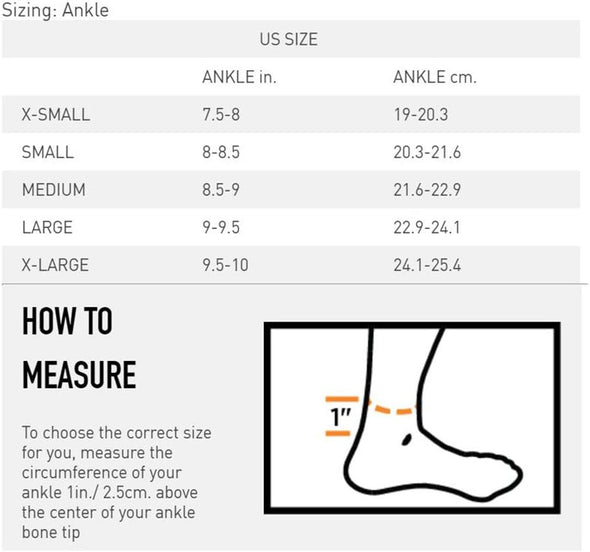 Shock Doctor ankle sleeve with adjustable compression wrap providing moderate support for ankle injuries
