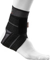 Shock Doctor ankle sleeve with adjustable compression wrap providing moderate support for ankle injuries