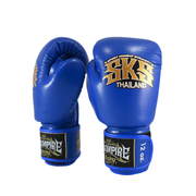 Blue boxing gloves with 'SKS Thailand' branding on a white background