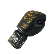 Black boxing glove with gold designs and 'Empire' branding on a white background