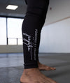 Tatami JJ Club Grappling Spats black for BJJ MMA no-gi training with white JJ Club design
