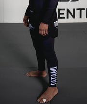 Tatami JJ Club Grappling Spats black for BJJ MMA no-gi training with white JJ Club design