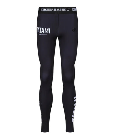 Tatami JJ Club Grappling Spats black for BJJ MMA no-gi training with white JJ Club design