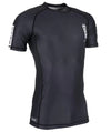 Tatami Kanagawa Short Sleeve Rash Guard black for BJJ MMA Muay Thai training with Japanese wave design