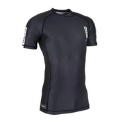 Tatami Kanagawa Short Sleeve Rash Guard black for BJJ MMA Muay Thai training with Japanese wave design