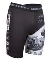 Tatami Kanagawa VT Shorts black for BJJ MMA Muay Thai training with Japanese wave design