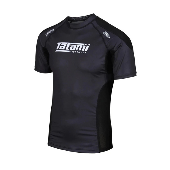 Black athletic shirt with 'Tatami Fightwear' logo on a white background