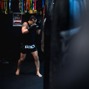 Team Legacy Muay Thai shorts premium satin embroidered fightwear