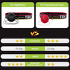 Comparison chart of a training device for beginners and experienced users with features like hardness, weight, speed, and rebound predictability.