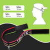 Neck strap with measurement chart on a green background