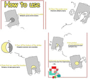 Instructions on how to use a product with illustrations and text.