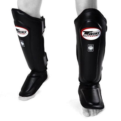 twins special classic shin guards sgs10 for muay thai kickboxing mma with high grade synthetic leather and double padding