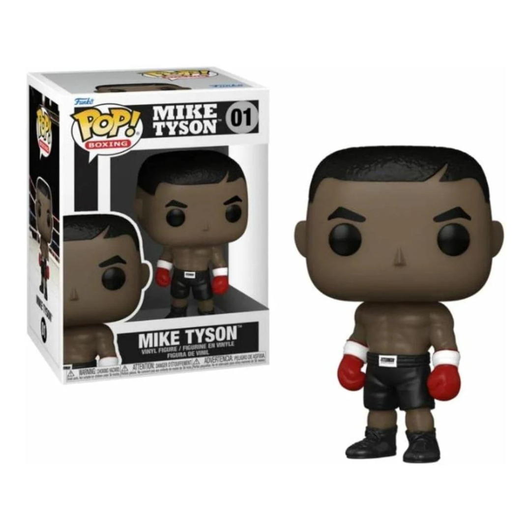 Funko Pop! vinyl figure of Mike Tyson next to its packaging on a white background