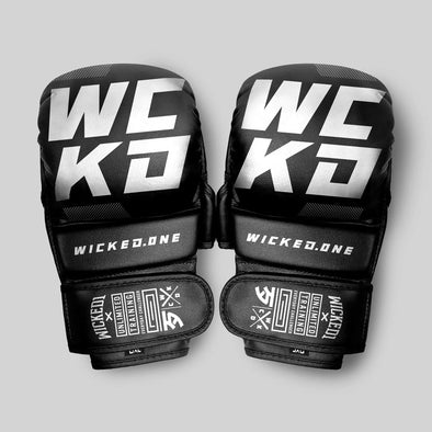 wicked1 kruz mma training gloves in black for striking and grappling