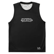 Black sleeveless shirt with 'YOKKAO' logo on a white background