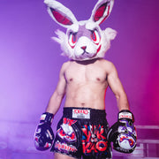 YOKKAO Angry Rabbit black boxing gloves premium leather Muay Thai training gloves
