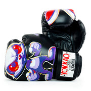 YOKKAO Angry Rabbit black boxing gloves premium leather Muay Thai training gloves