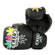 YOKKAO Khalifa Kush boxing gloves premium Thai leather green black gold Muay Thai sparring training gloves