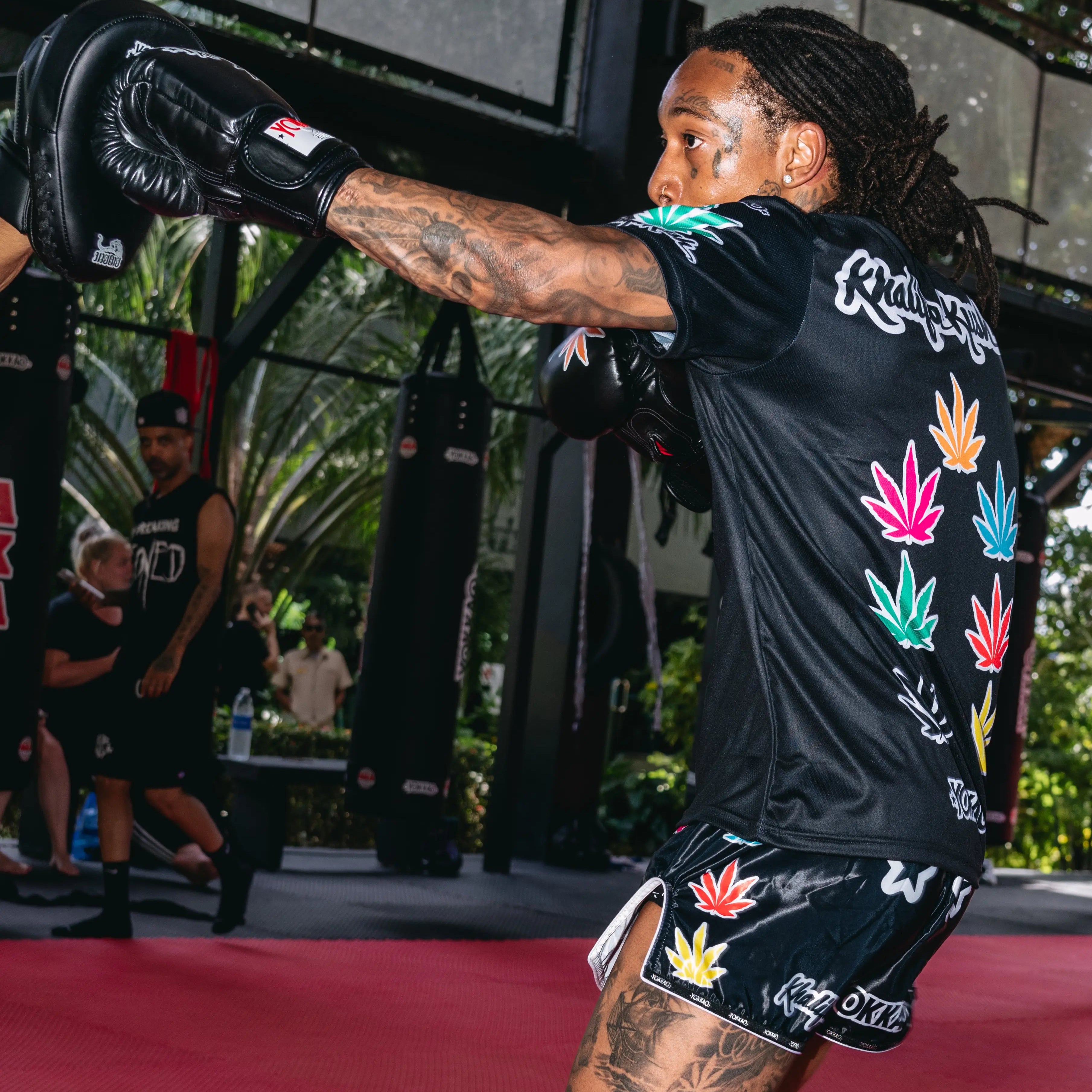 YOKKAO Khalifa Kush Muay Thai Shorts Black – Premium Satin