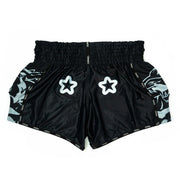 Yokkao original muay thai shorts silver satin thailand training fight shorts