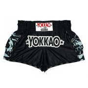 Yokkao original muay thai shorts silver satin thailand training fight shorts
