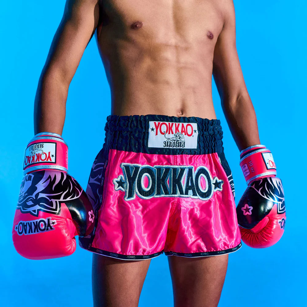 YOKKAO Original Muay Thai Shorts Silver – Premium Satin Training