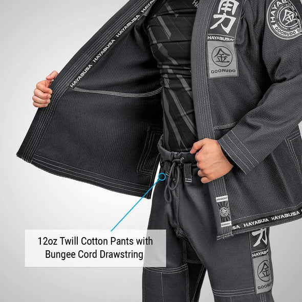 HAYABUSA GOORUDO 3 GOLD WEAVE JIU JITSU GI