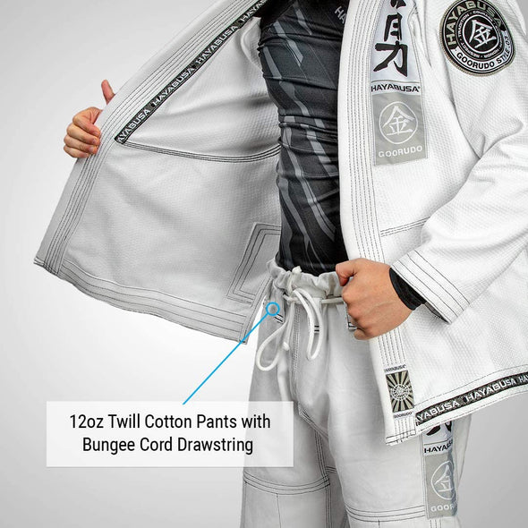 HAYABUSA GOORUDO 3 GOLD WEAVE JIU JITSU GI