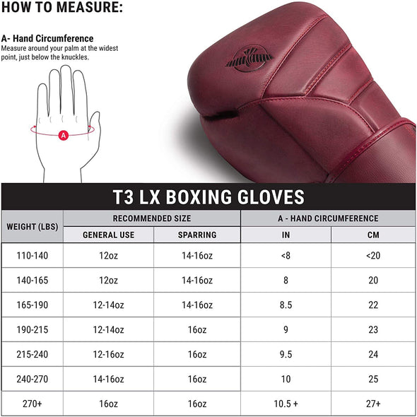 HAYABUSA T3 LX BOXING GLOVES