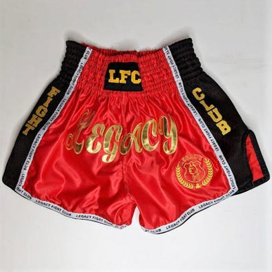 2018 LEGACY RED MUAY THAI SHORTS - LARGE - LEGACY FIGHT APPAREL