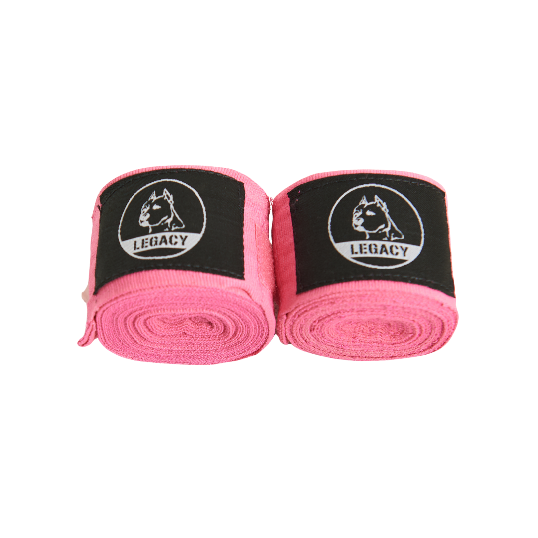 Adult Legacy Mexican Style Handwraps, 180-inch elastic boxing wraps in multiple colors with Velcro closure for wrist and knuckle support during training