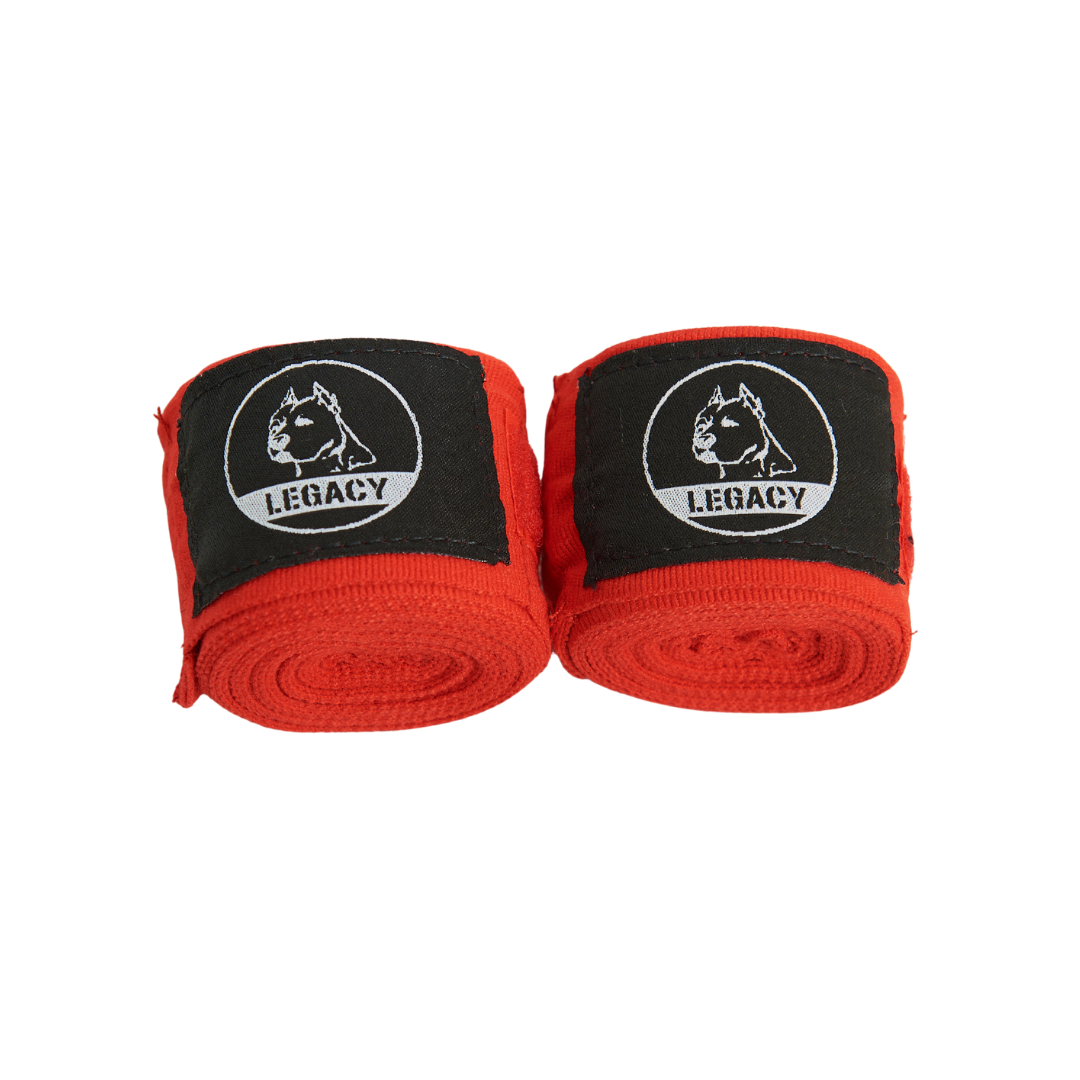 Adult Legacy Mexican Style Handwraps, 180-inch elastic boxing wraps in multiple colors with Velcro closure for wrist and knuckle support during training