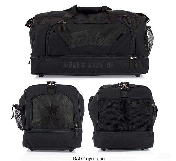 FAIRTEX BLACK HEAVY DUTY GYM BAG BAG2 LEGACY FIGHT GOODS APPAREL