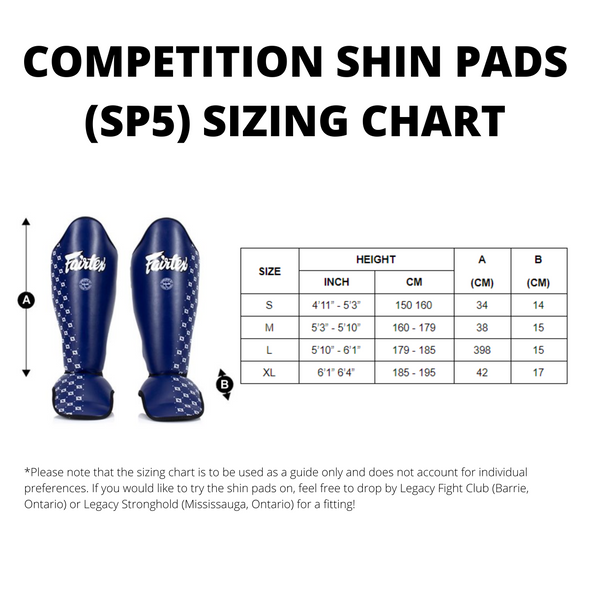 Fairtex Competition Shin Pads SP5 premium Muay Thai shin guards for MMA and kickboxing sparring