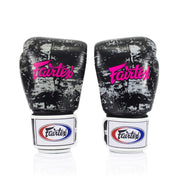 Fairtex Dark Cloud Boxing Gloves BVG1, microfiber leather Muay Thai gloves with storm design, ideal for boxing and kickboxing training