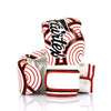 Fairtex Japanese Art Red Wave Boxing Glove BGV14WR, limited edition microfiber gloves with red wave Japanese design, perfect for Muay Thai and boxing training