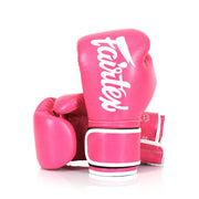 Fairtex Microfiber Pink Boxing Gloves BGV14, high-quality Muay Thai gloves with vibrant pink design, ideal for boxing and kickboxing training