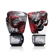 Fairtex The Beauty of Survival Boxing Gloves BGV24, limited edition Muay Thai gloves with artwork by P7, microfiber leather, includes nylon bag or wooden box
