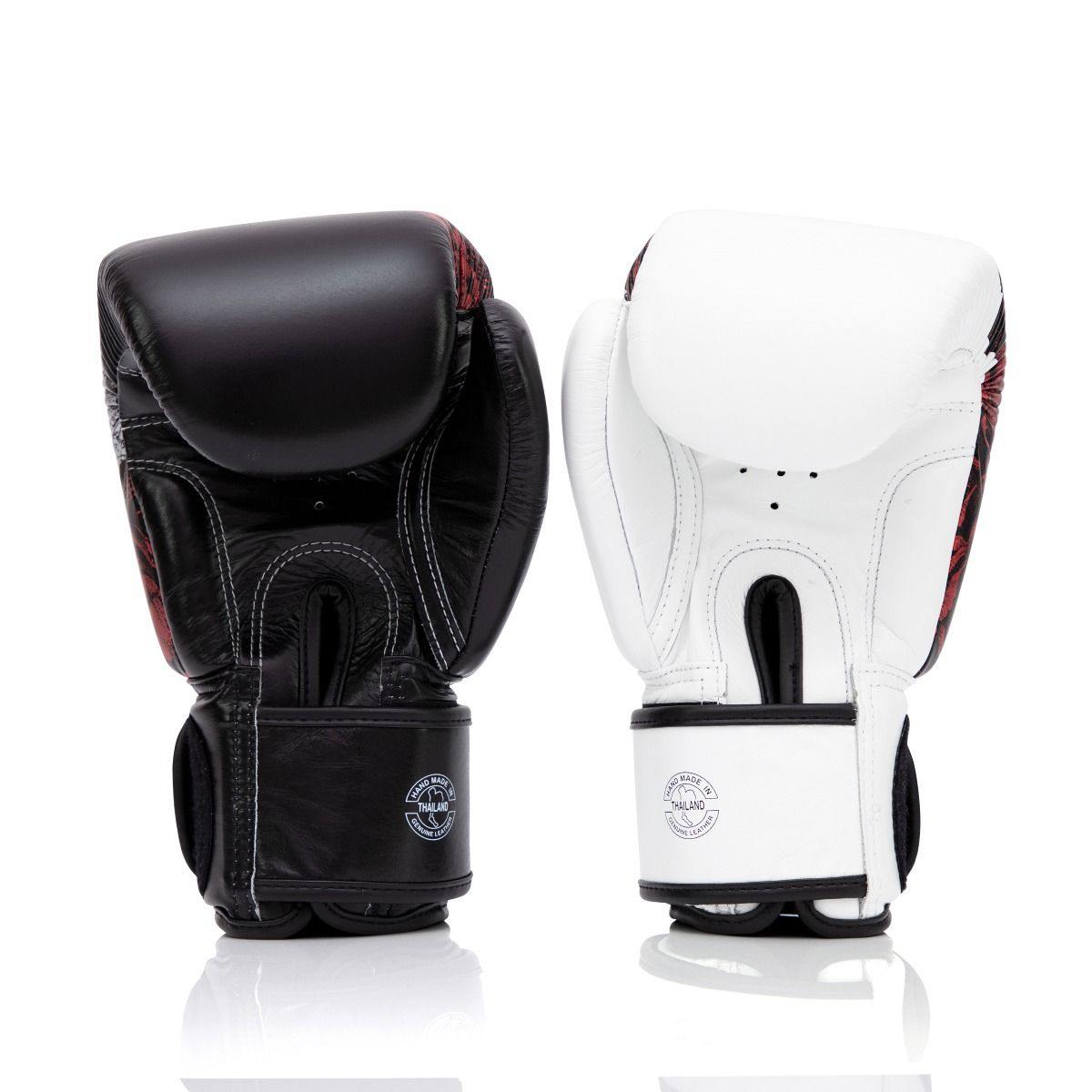 Fairtex The Beauty of Survival Boxing Gloves BGV24, limited edition Muay Thai gloves with artwork by P7, microfiber leather, includes nylon bag or wooden box