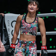 Fairtex x URFACE Boxing Gloves, limited edition pop-art design Muay Thai gloves, premium microfiber leather for boxing and kickboxing