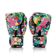 Fairtex x URFACE Boxing Gloves, limited edition pop-art design Muay Thai gloves, premium microfiber leather for boxing and kickboxing