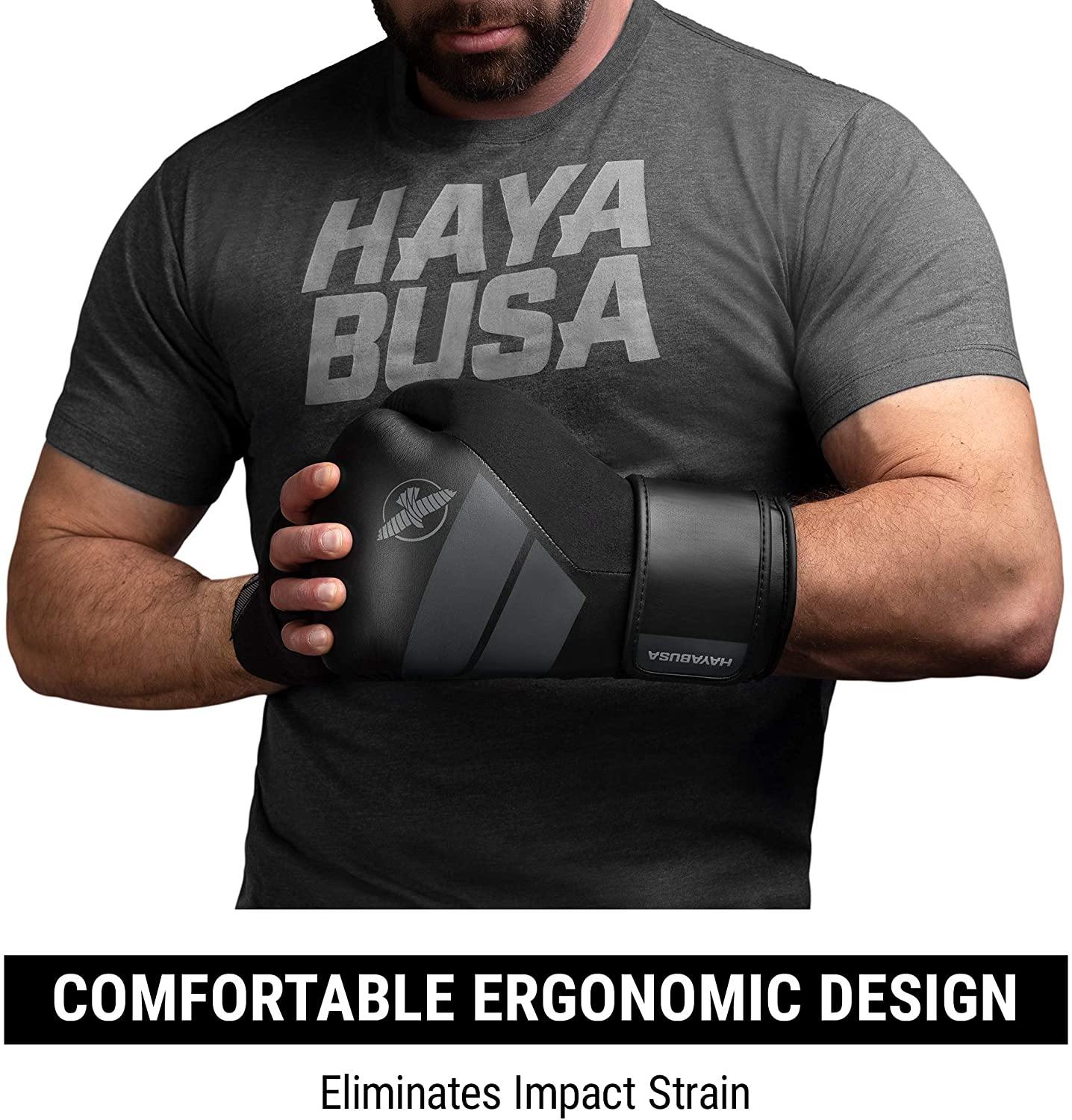 Hayabusa S4 Black Boxing Gloves – Beginner-Friendly Training Gloves for Boxing, Kickboxing, and Fitness Workouts