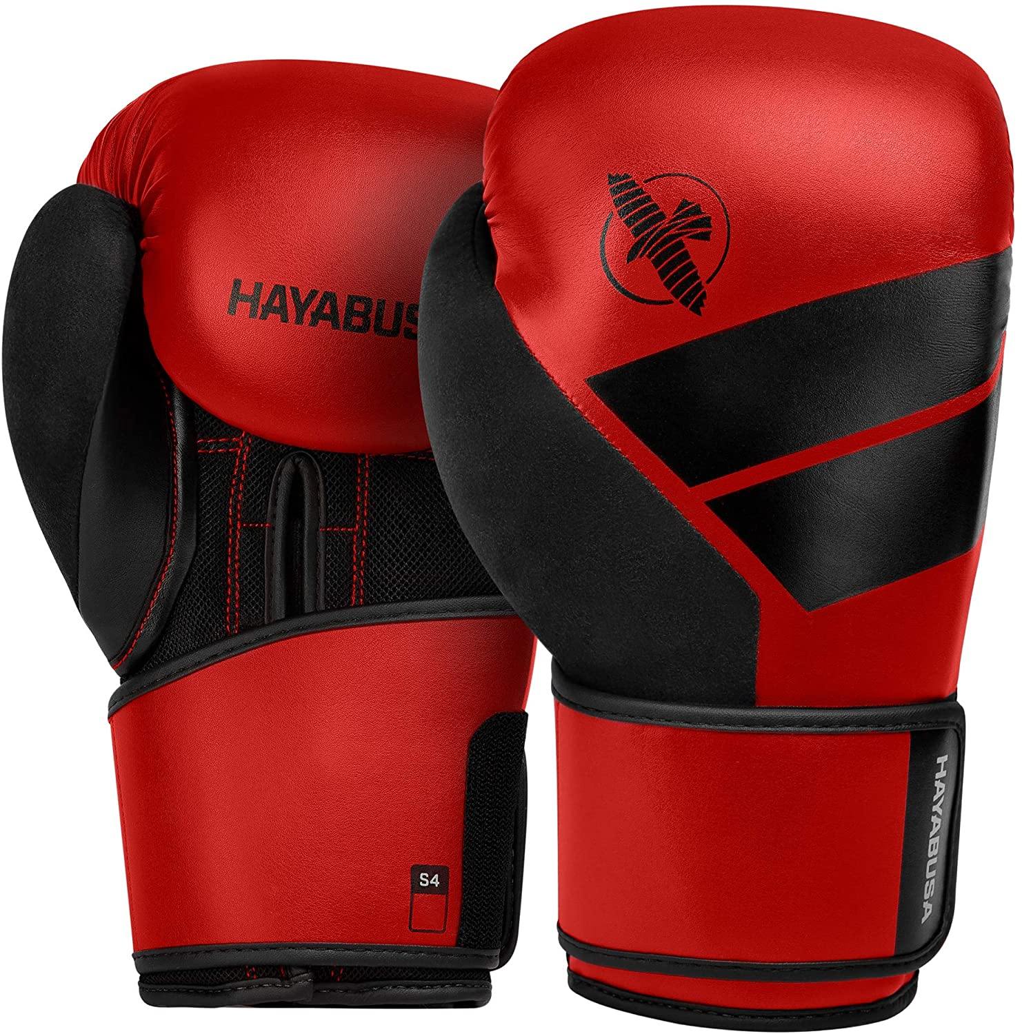 Hayabusa S4 Black Boxing Gloves – Beginner-Friendly Training Gloves for Boxing, Kickboxing, and Fitness Workouts