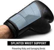 Hayabusa S4 Black Boxing Gloves – Beginner-Friendly Training Gloves for Boxing, Kickboxing, and Fitness Workouts