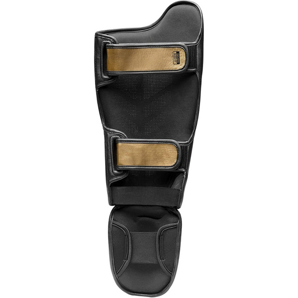 Hayabusa T3 Striking Shin Guards for Muay Thai , Kickboxing, and MMA training with durable Vylar leather and non-slip silicone lining
